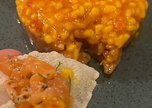 Tartare de Salmão com Manga Apimentadinha 